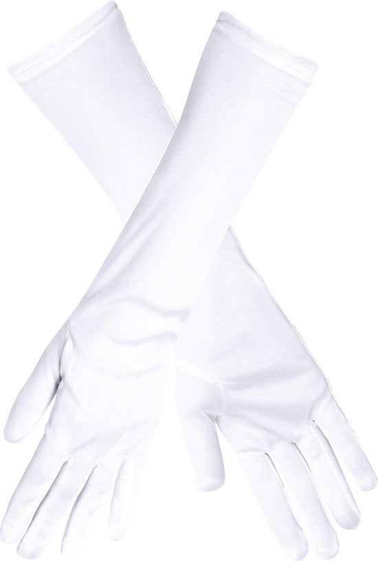 Nice long glove in black and white color