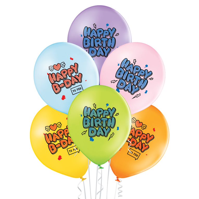 Bunch of colorful balloons HAPPY BIRTHDAY