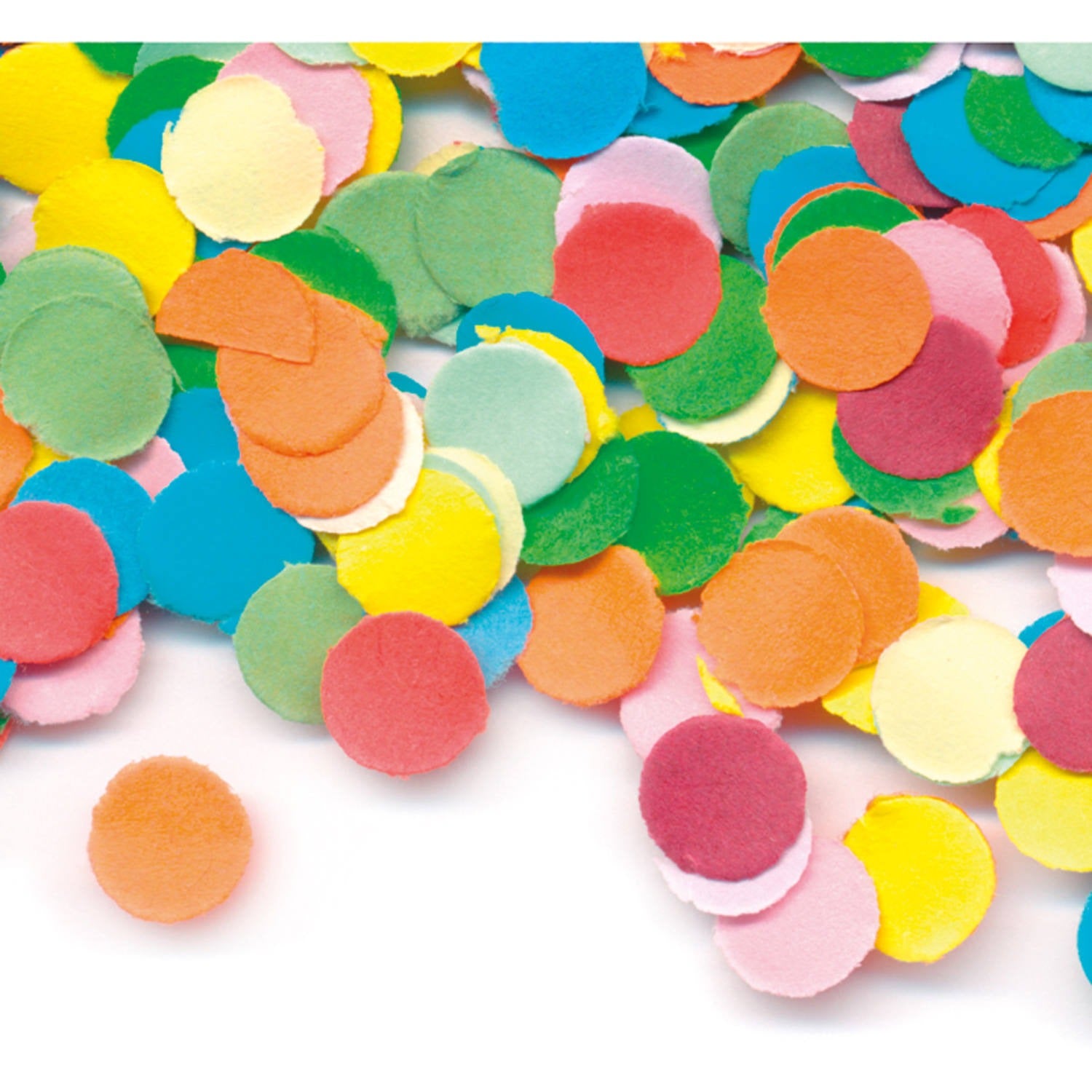 Confetti colored circles of different sizes