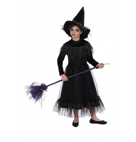 Witch's broom in black-purple 28cmX1.08m