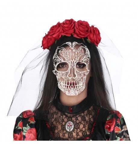 აბადოკი DAY OF THE DEAD წითელი ვარდებითა და ვუალით