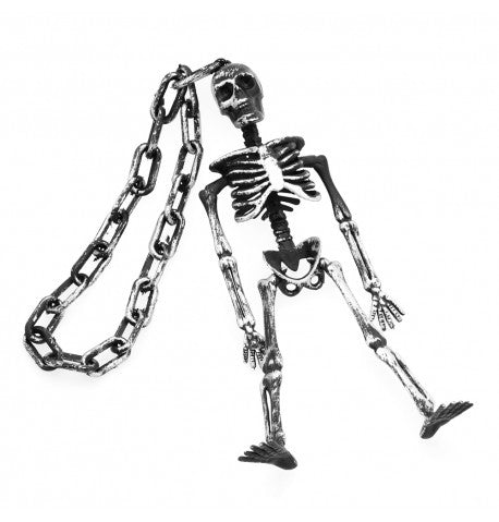 Decoration chain with a skeleton 65 cm in two colors