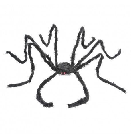 დეკორაცია გიგანტური შავი ფუმფულა ობობა 2M X 24CM