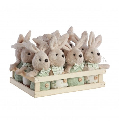 დასაკიდებელი დეკორაცია კურდღელი 2 ფერში 7CM X 5.5CM X 17CM 1ც