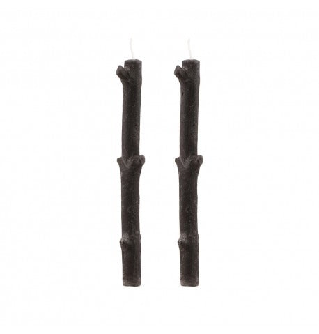შავი სანთელი ხის ტოტის იმიტაციით 2ც 2.2CM X 25CM