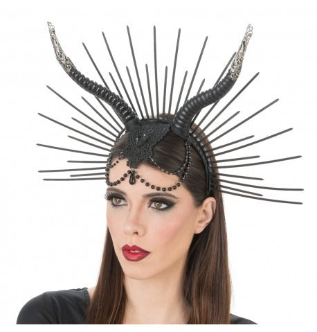 შავი გოთური აბადოკი რქებით 42CM X 3CM X 30CM