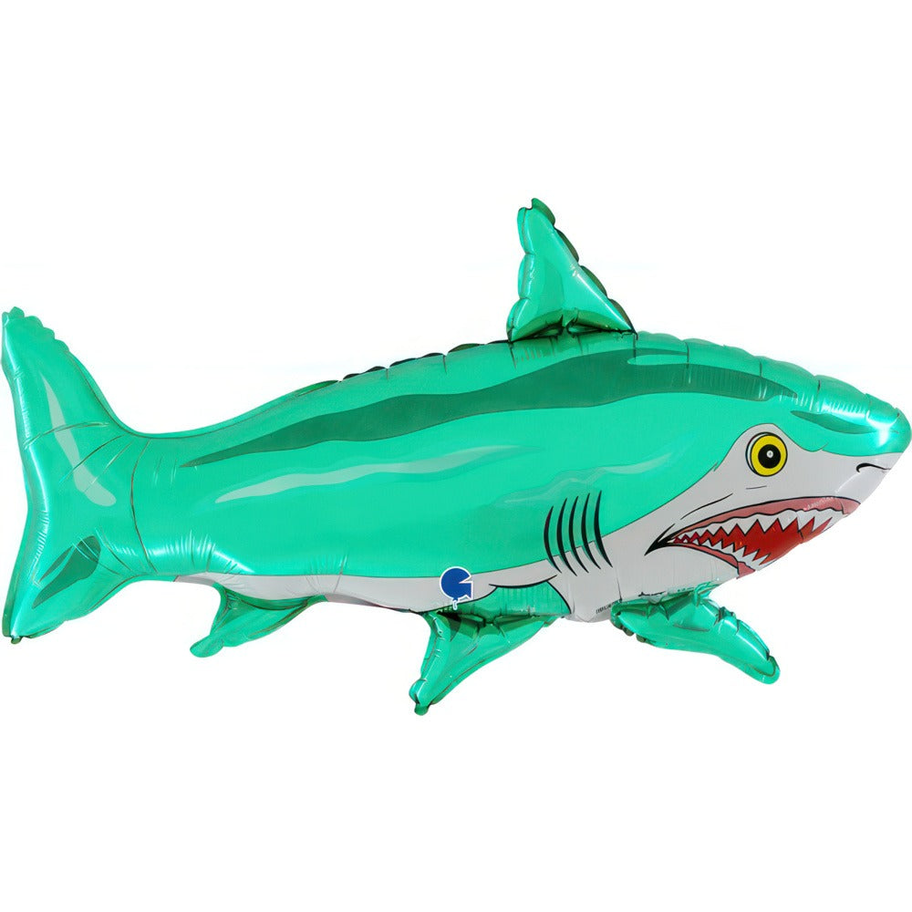 ფოლგირებული გიგანტური ბუშტი ზვიგენი - მწვანე  91სმ