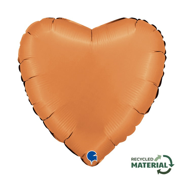 ფოლგირებული ბუშტი გული Satin Caramel 46 სმ