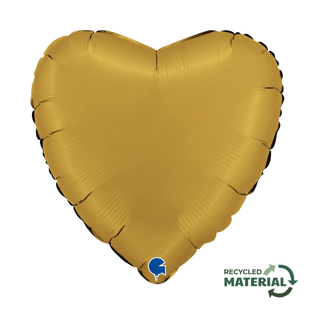 ფოლგირებული ბუშტი გული Satin Gold 46 სმ