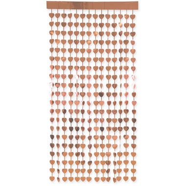 Curtain copper hearts 2x1 m