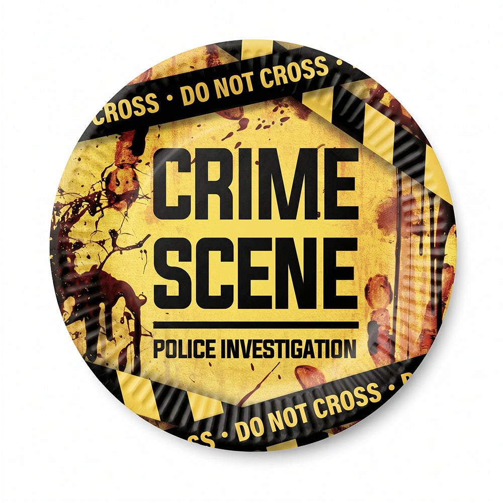 ქაღალდის თეფში Crime scene 6ც 23 სმ