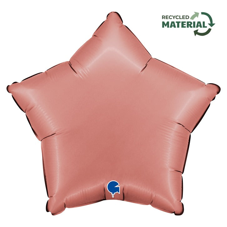 ფოლგირებული ბუშტი ვარსკვლავი Satin Rose Gold 46 სმ