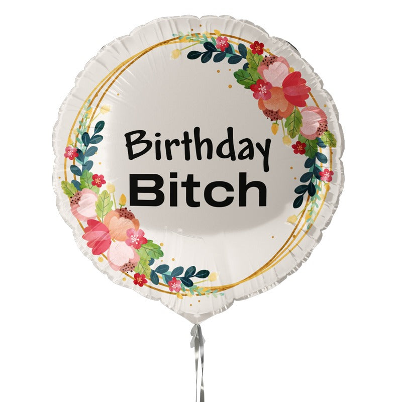 Foil balloon Birthday Bitch 44 cm