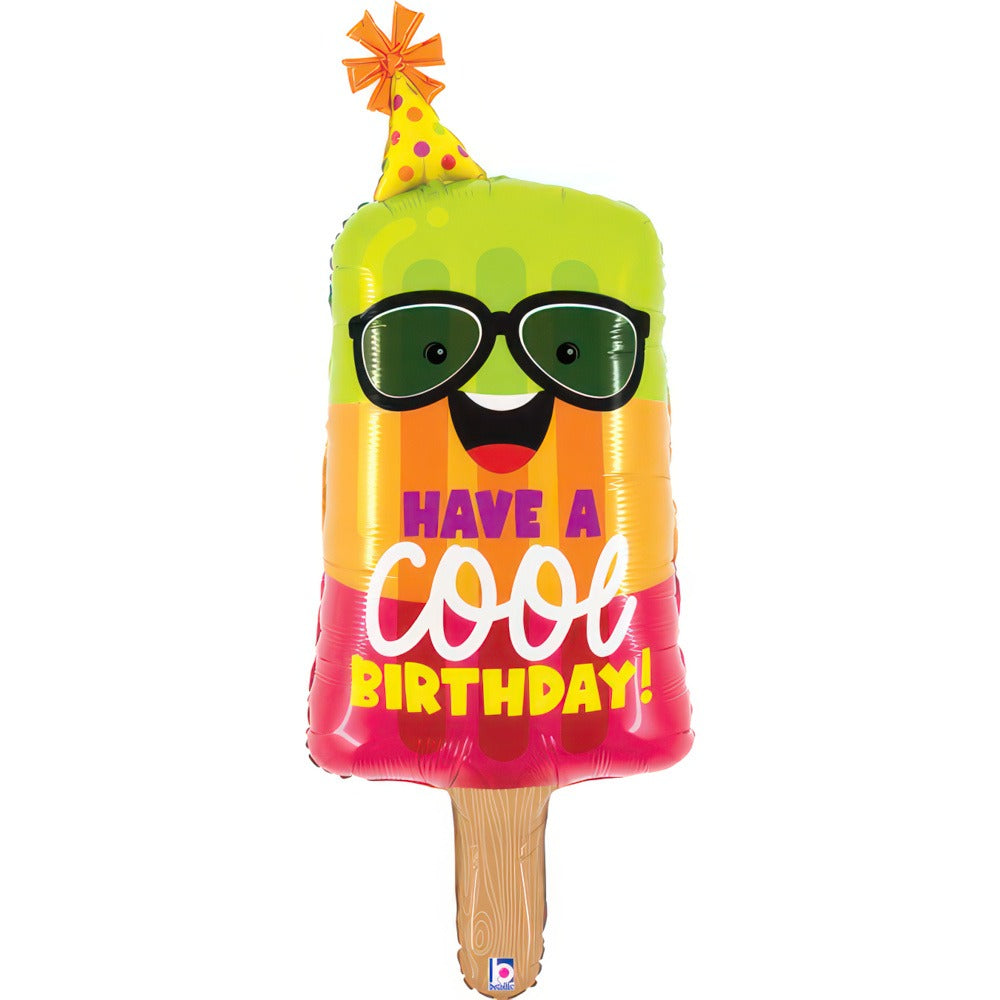 ფოლგირებული ბუშტი Cool Birthday Popsicle 99სმ