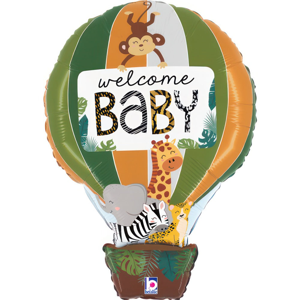 ფოლგირებული ბუშტი საჰაერო ბუშტი Welcome Baby 43x60 სმ