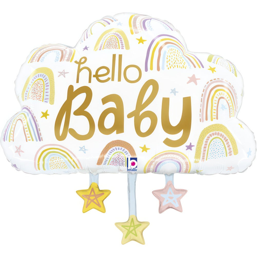 ფოლგირებული ბუშტი ღრუბელი Hello Baby 68x63 სმ