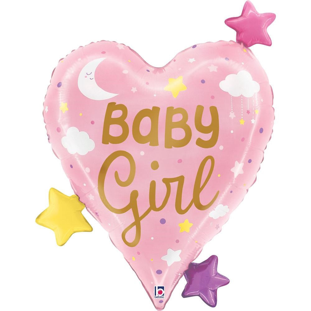 ფოლგირებული ბუშტი Baby Girl გული