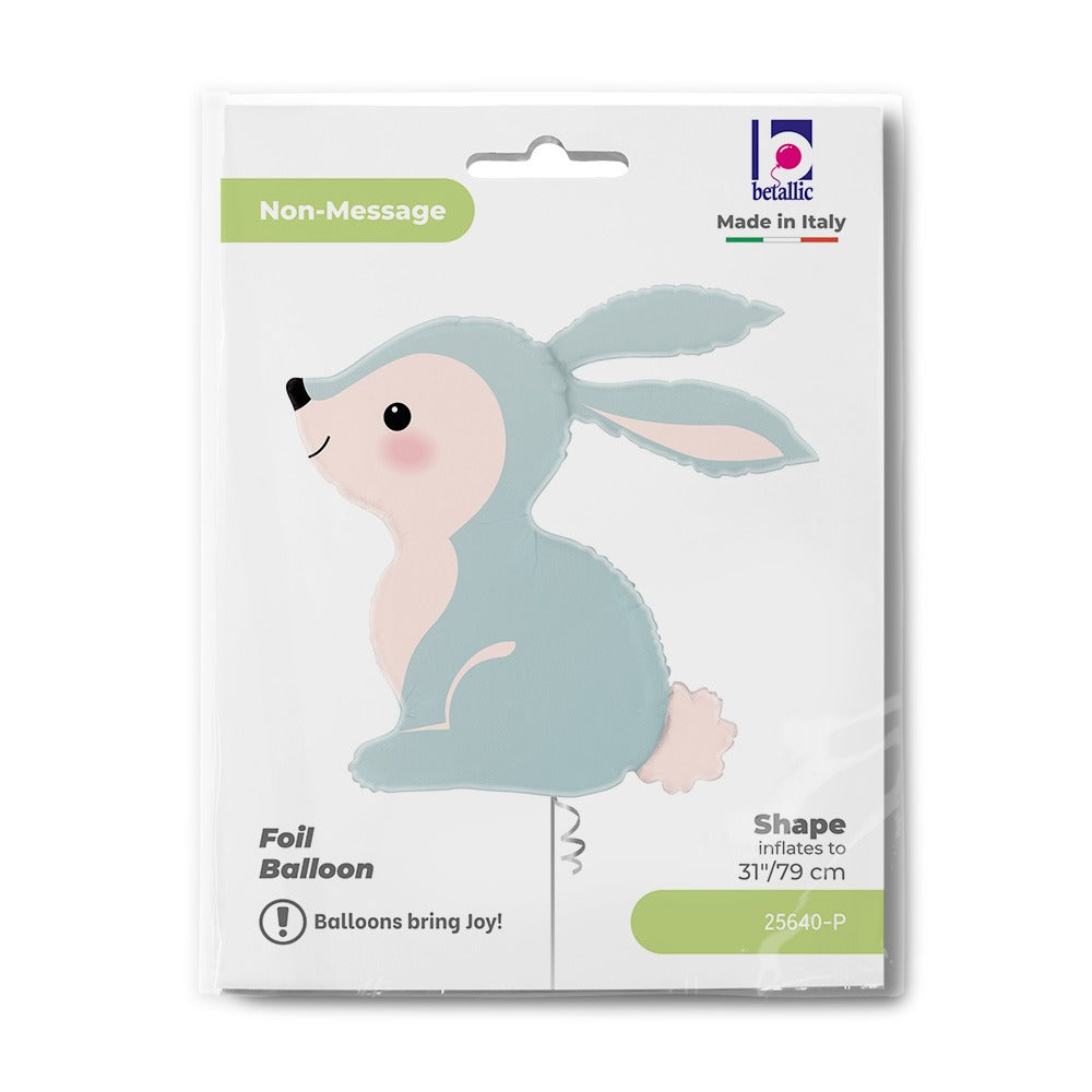 ფოლგირებული ბუშტი ცისფერი ტყის  კურდღელი 68x64სმ