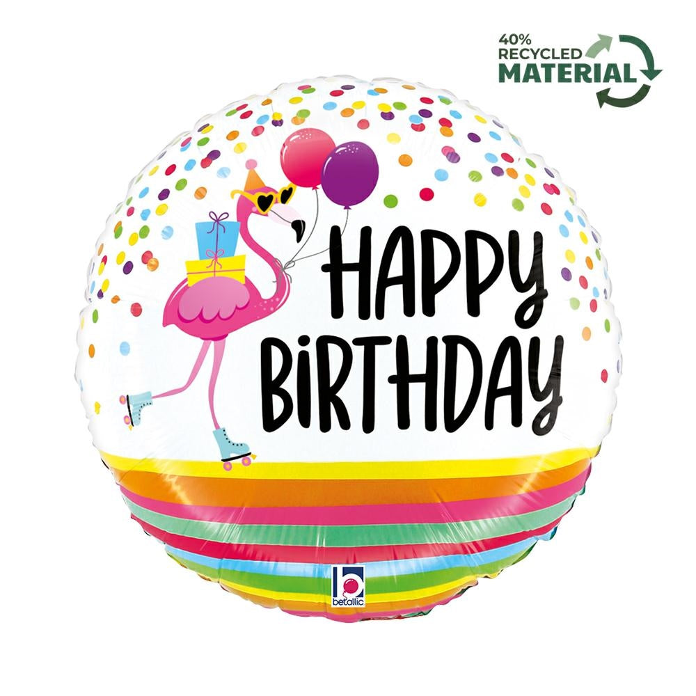 ჰელიუმის ბუშტი Flamingo Birthday