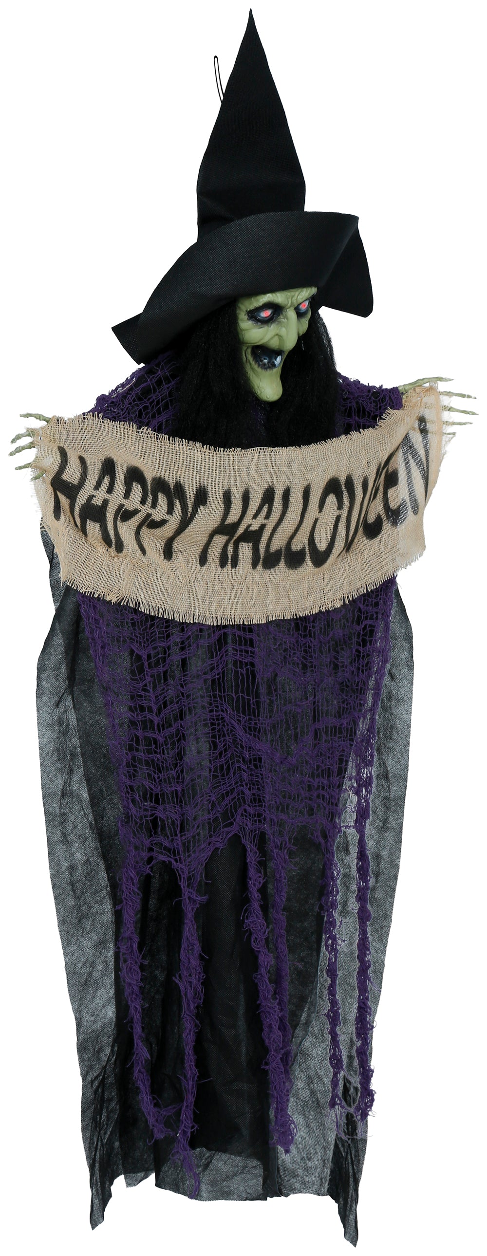 ჩამოსაკიდი ალქაჯი წარწერით Happy Halloween 110 სმ