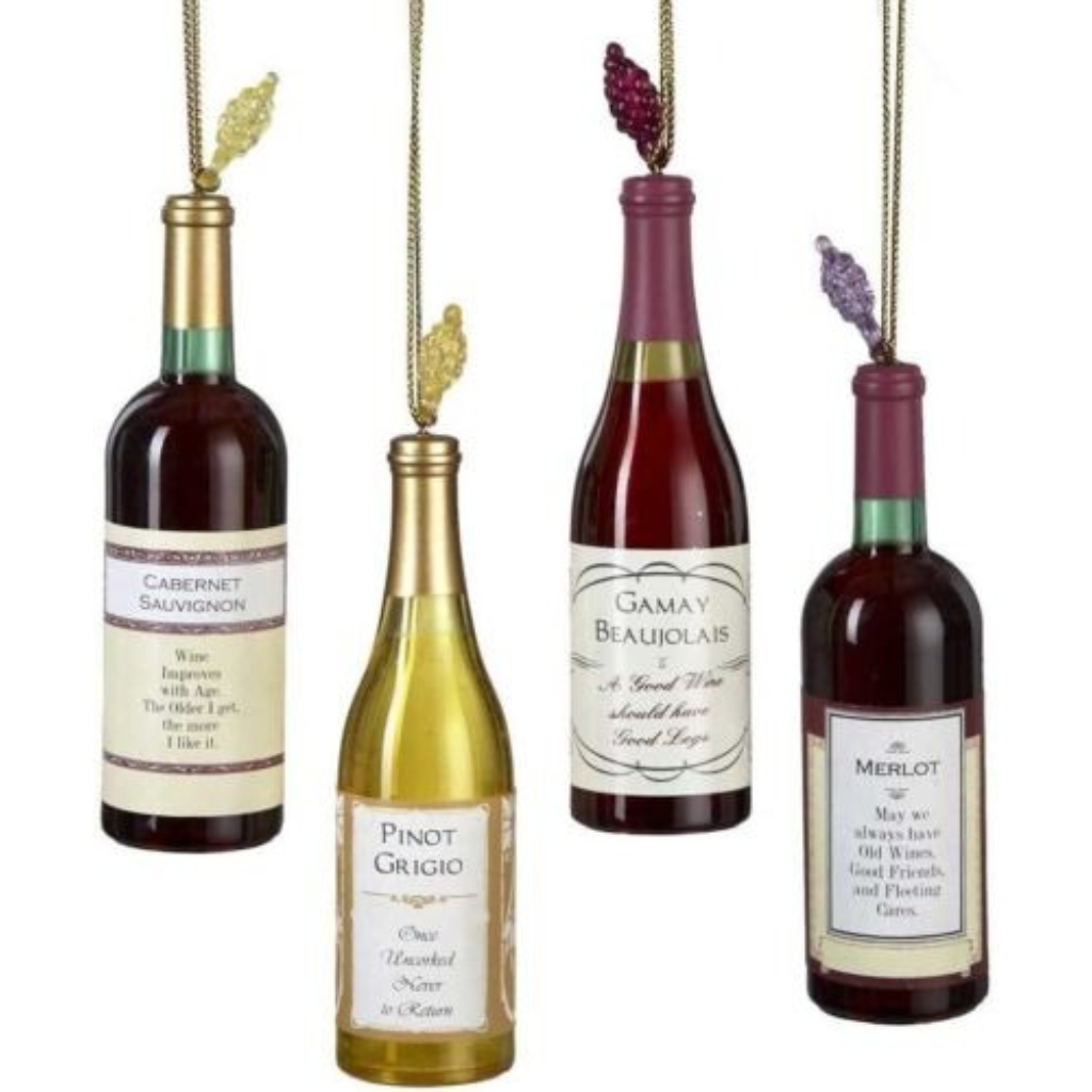 ნაძვის ხის სათამაშო ღვინის ბოთლი აკრილის სხვადასხვანაირი