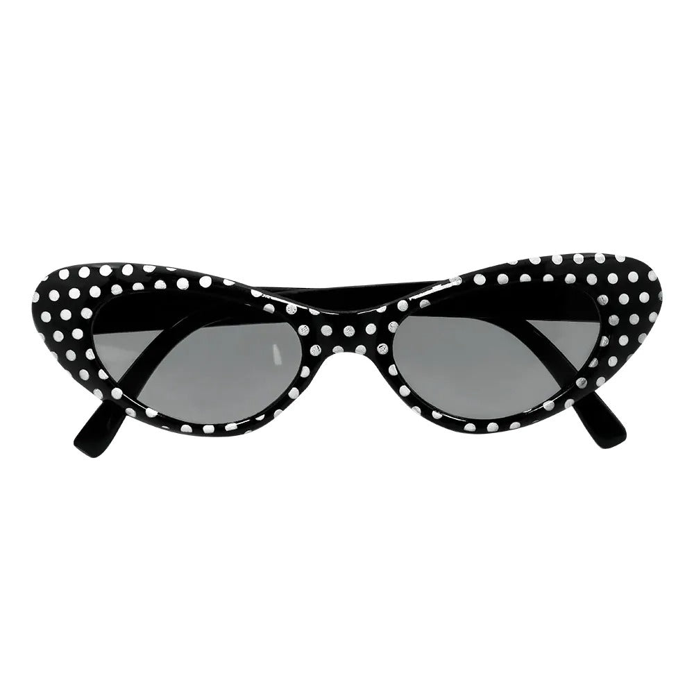 A set of golden accessories (glasses, bow tie and bracelets) in different colors