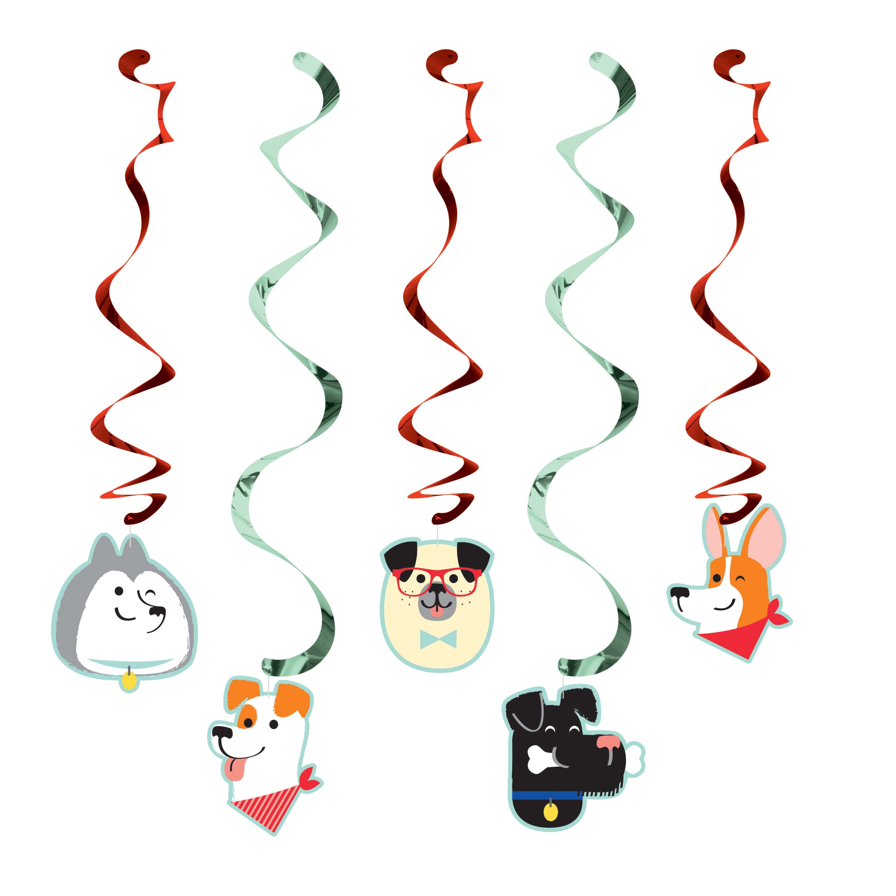 Hanging Decoration Dog Party 5 Piece
