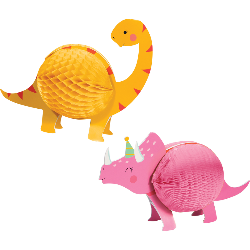 Table decoration GIRL DINO PARTY 2 pcs