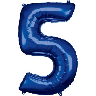 Blue foil balloon numbers 86 cm