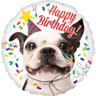 Foil balloon Happy Birthday Dog 43 cm