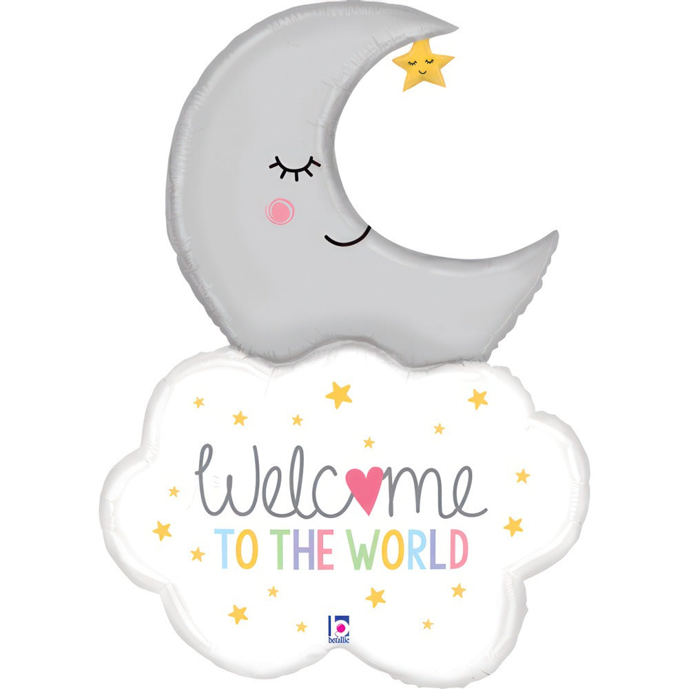 ფოლგირებული ბუშტი Welcome Baby Moon