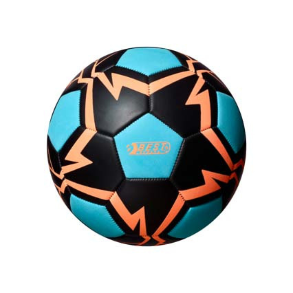 Soccer ball FLASH in blue-orange