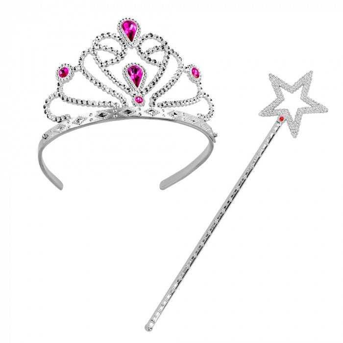 Princess set (crown and magic wand 34cm)
