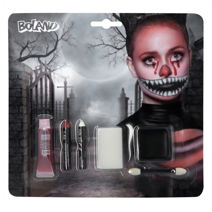 Makeup set Crazy cat (artificial blood, face painting oil pencils, brush and sponge)