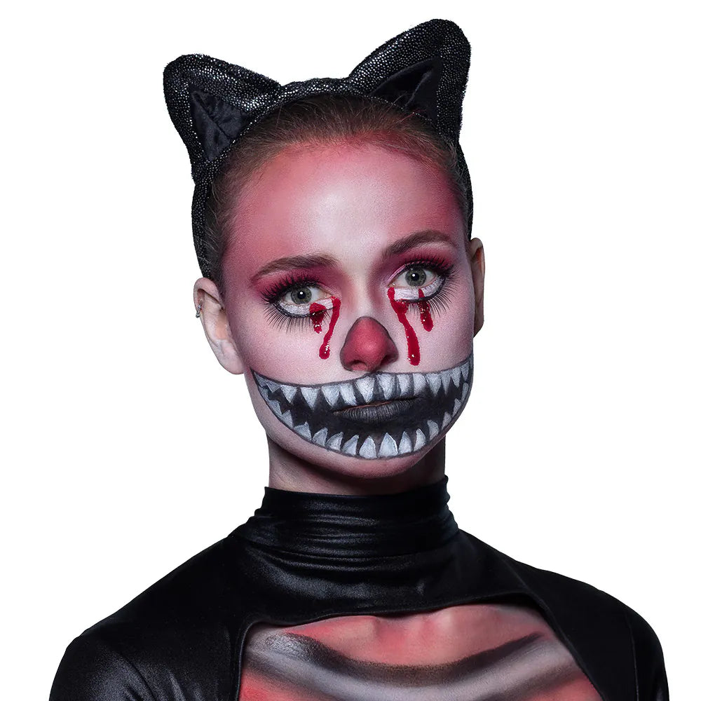 Makeup set Crazy cat (artificial blood, face painting oil pencils, brush and sponge)