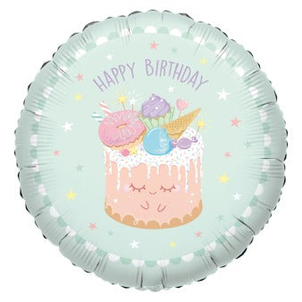 Foiled birthday balloon Crazy Cake 43 cm