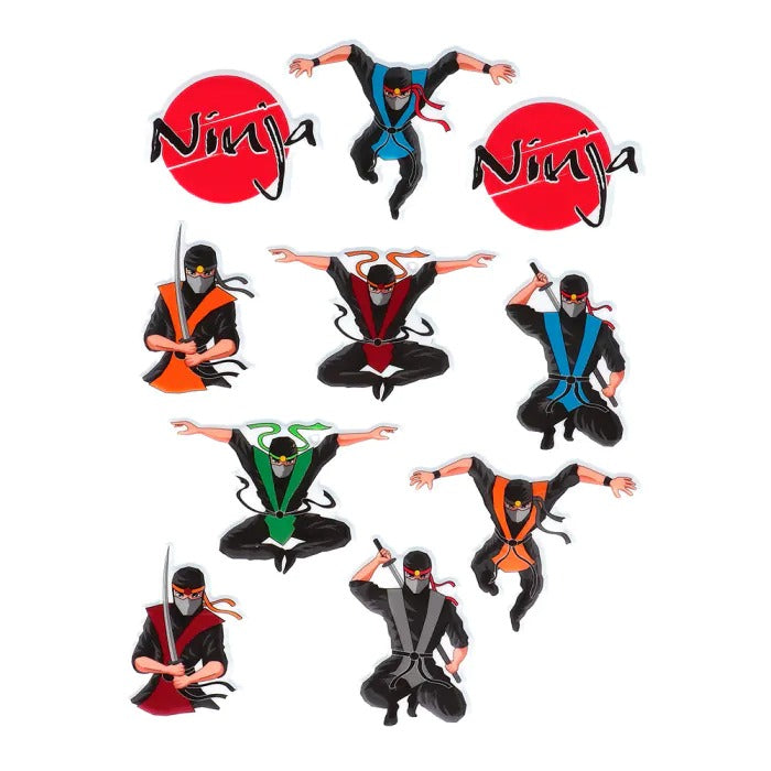 Set of stickers Ninja 4 pcs (15 x 20 cm)