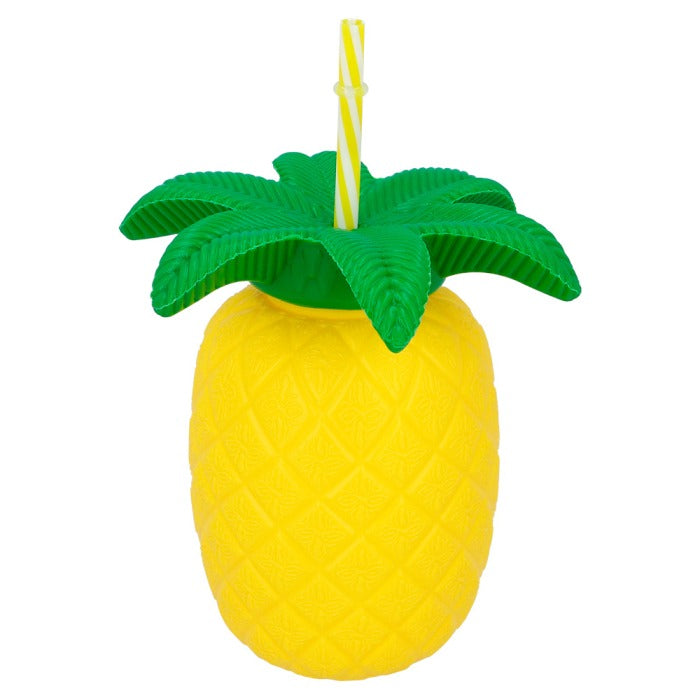 Pineapple shaped cup with sipper
