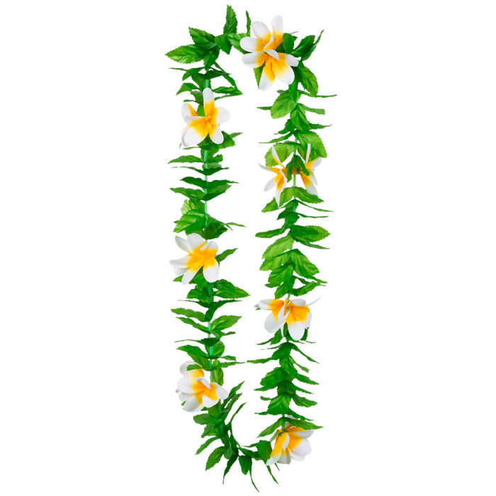 Hawaiian necklace Lulani with white flowers