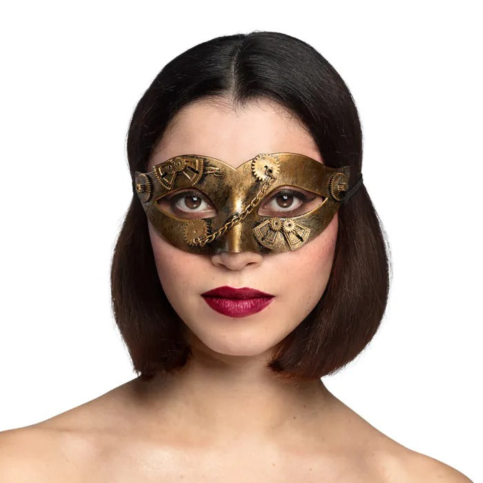 Steampunk gold eye mask