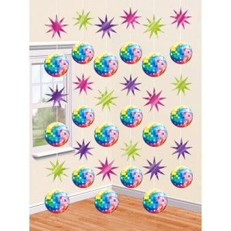 Hanging decoration Disco Fever 70's 6 pcs 213 cm