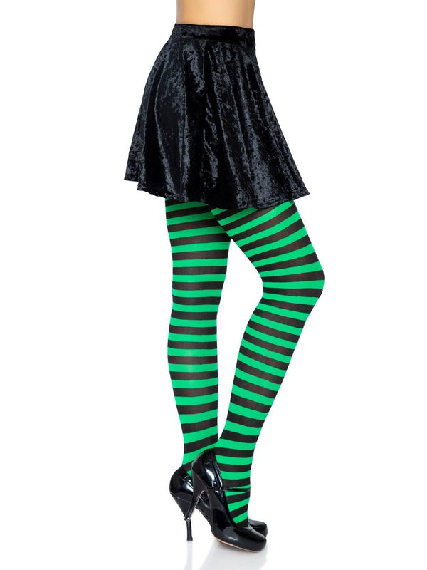 Striped tights in different colors, one size