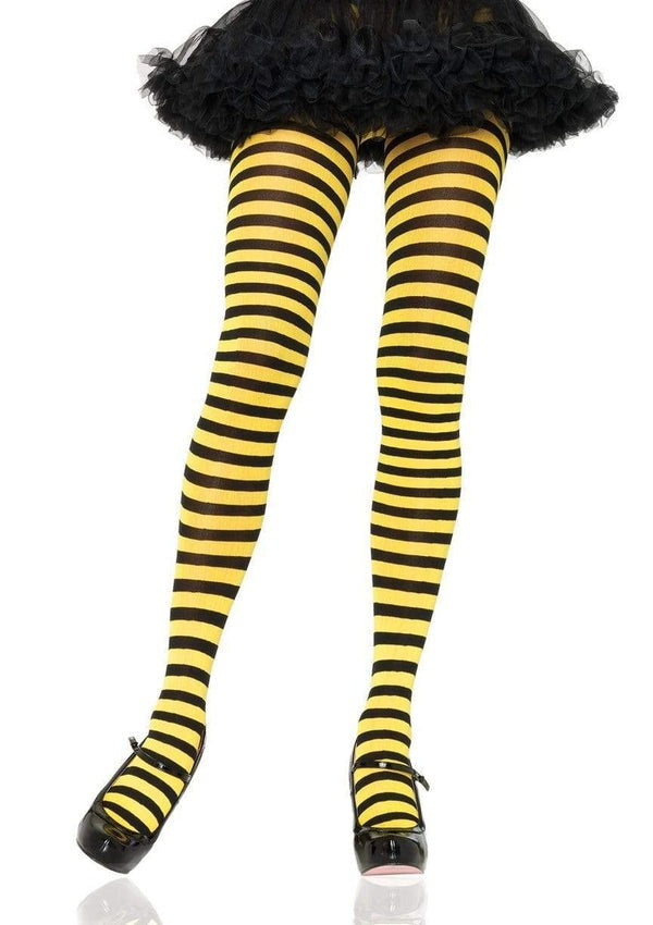 Striped tights in different colors, one size