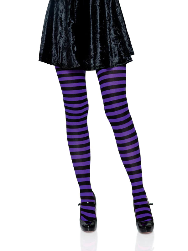 Striped tights in different colors, one size