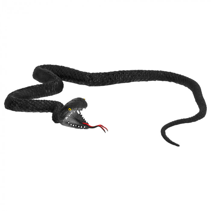 Black rubber snake 75 cm