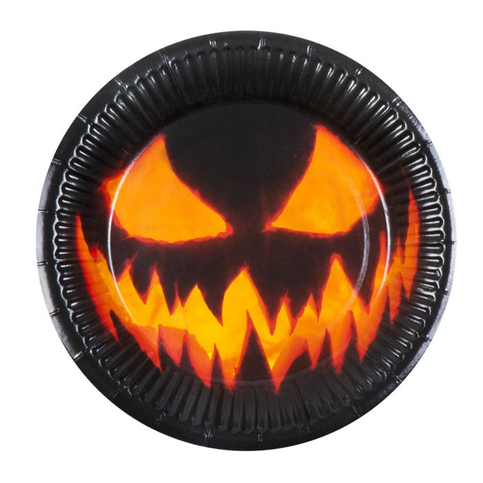 Paper plate dangerous pumpkin 10 pcs 23 cm