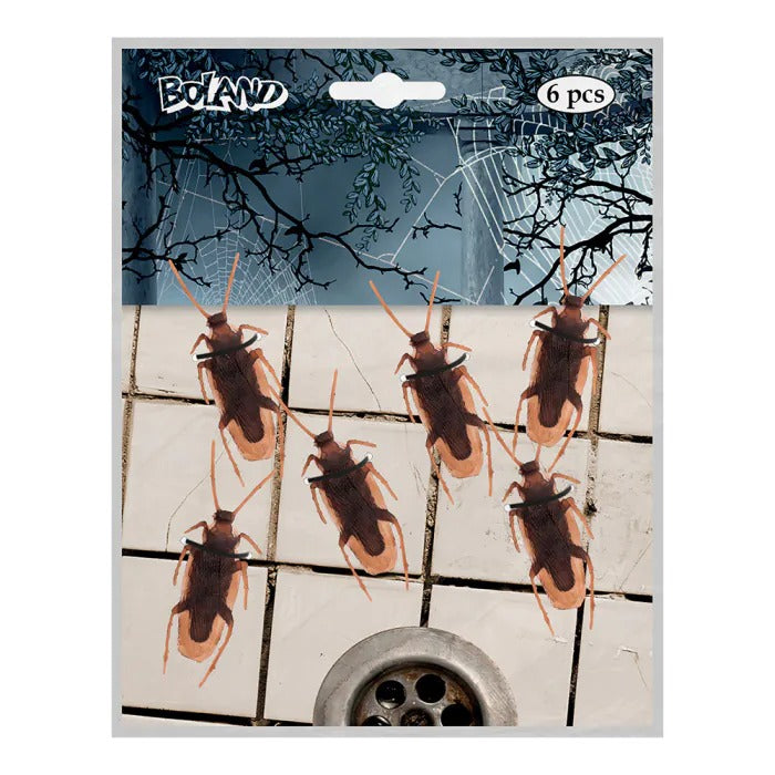 Cockroach 6 pcs 2.5 x 7.5 cm