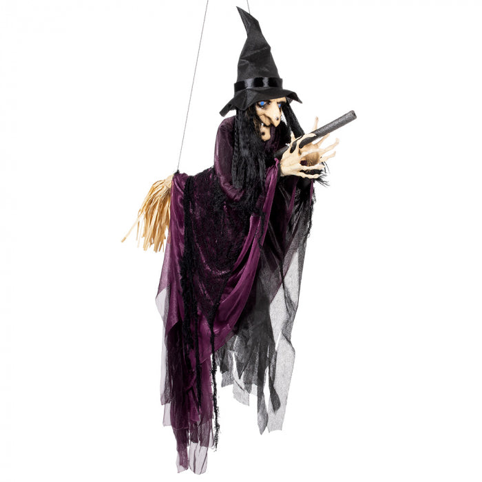 Hanging decoration flying witch 65 cm