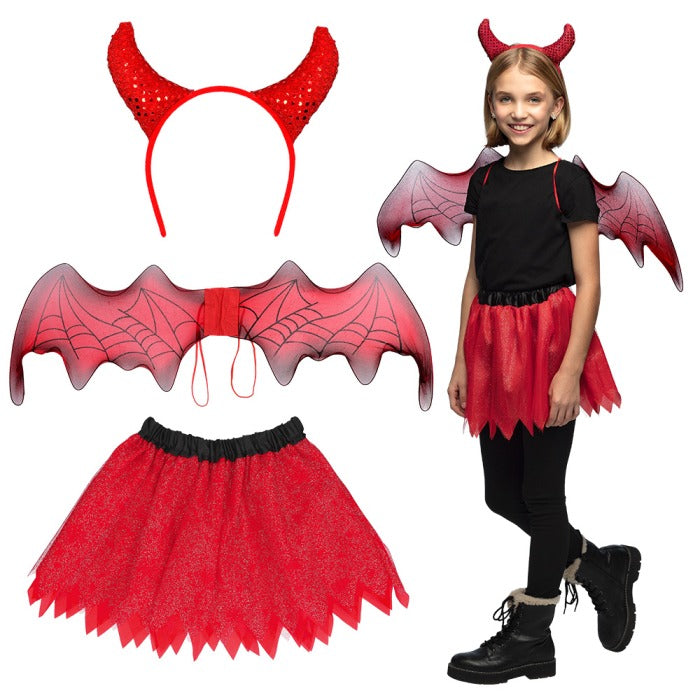 Children's set Devil (Abadok, tutu and wings)