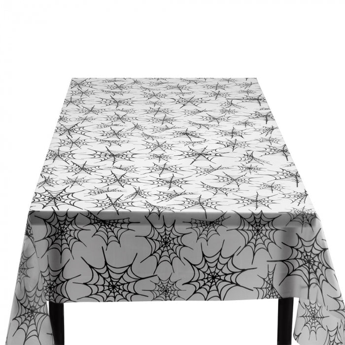 Table cover with black spider web 135x275 cm